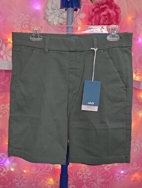 Jag Jeans Olive Green Women's Flat-Front Shorts